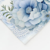 Hübsche Vintag Inspiriert Blue Teddy Bärenjunge Fleecedecke (Ecke)