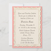 Hübsche Vintage Angel Panting Taufe Einladung (Vorderseite)