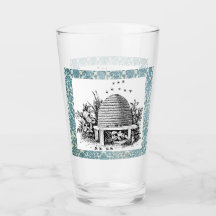 Hübsche Vintage Bienenstock und Damaskus