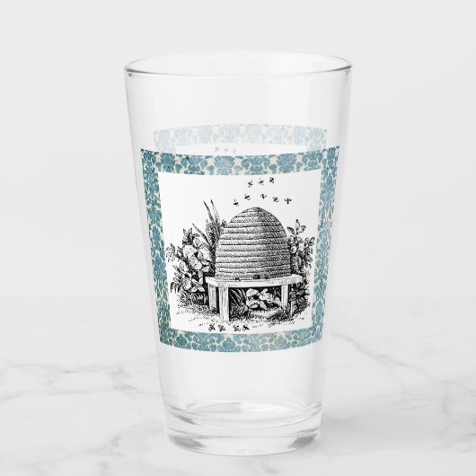 Hübsche Vintage Bienenstock und Damaskus Glas (Vorderseite)