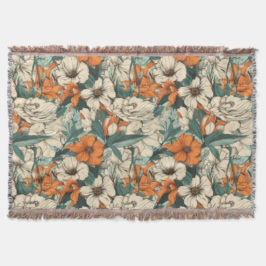 Hübsche Vintage Blume Decke (Vorderseite)