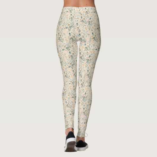 Hübsche Vintage Blume Leggings (Rückseite)