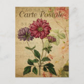 Hübsche Vintage Blume Postkarte (Vorderseite)