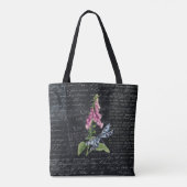 Hübsche Vintage Blume & Schmetterling Botanisch Tasche (Rückseite)