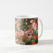 Hübsche Vintage-bunte Blumen Blumenmalerei Kaffeetasse (VorderseiteRechts)