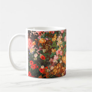 Hübsche Vintage-bunte Blumen Blumenmalerei Kaffeetasse
