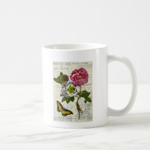 Hübsche Vintage Collage Kaffeetasse