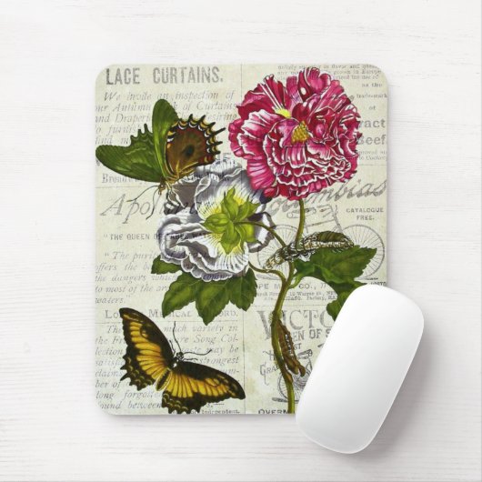 Hübsche Vintage Collage Mousepad (Mit Mouse)