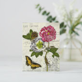 Hübsche Vintage Collage Postkarte (Stehend Vorderseite)