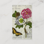 Hübsche Vintage Collage Visitenkarte (Rückseite)