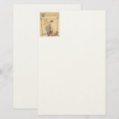 Hübsche Vintage-Dame Briefpapier (Vorne/Hinten)