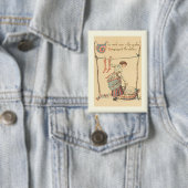 Hübsche Vintage-Dame Button (Insitu)