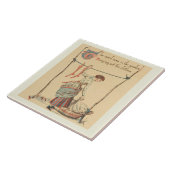 Hübsche Vintage-Dame Fliese (Seite)