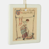 Hübsche Vintage-Dame Keramikornament (Rechts)