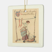 Hübsche Vintage-Dame Keramikornament (Links)