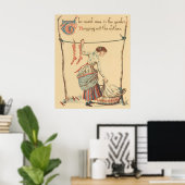 Hübsche Vintage-Dame Poster (Heimbüro)