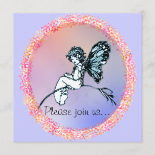 Hübsche Vintage Fairy, Einladung