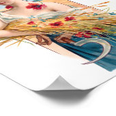 Hübsche Vintage Farm Girl Poster (Ecke)