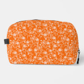 Hübsche Vintage Floral Monogramm | Orange Waschbeutel (Vorderseite)