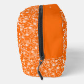 Hübsche Vintage Floral Monogramm | Orange Waschbeutel (Rechts)