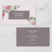 Hübsche Vintage florale Visitenkarte (Vorne/Hinten)