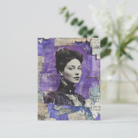 Hübsche Vintage-Frau Lila Collage Notenblatt 