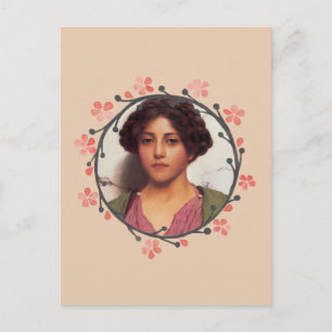 Hübsche Vintage Frau viktorianische Frau POSTCARD Postkarte