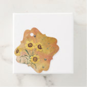 Hübsche Vintage Gelbblumen Geschenkanhänger (Beispiel)