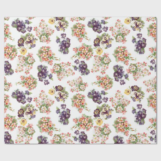 Hübsche Vintage gemischte Blume Geschenkpapier (Flach)