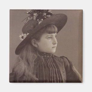 Hübsche Vintage Girl Magnet