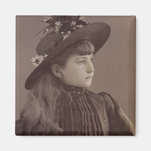 Hübsche Vintage Girl Magnet (Vorne)