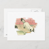 Hübsche Vintage Kitty Postkarte (Vorne/Hinten)