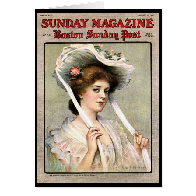 Hübsche Vintage Lady auf Zeitschrift Cover (Vorne)