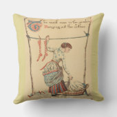 Hübsche Vintage Lady Kissen (Rückseite)