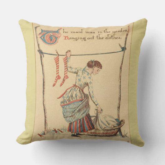 Hübsche Vintage Lady Kissen (Vorderseite)
