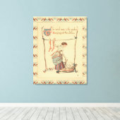 Hübsche Vintage Lady Leinwanddruck (Insitu (Holzboden))