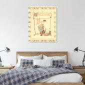 Hübsche Vintage Lady Leinwanddruck (Insitu (Schlafzimmer))