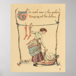 Hübsche Vintage Lady Poster