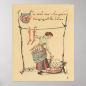 Hübsche Vintage Lady Poster (Vorne)