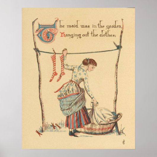 Hübsche Vintage Lady Poster (Vorne)