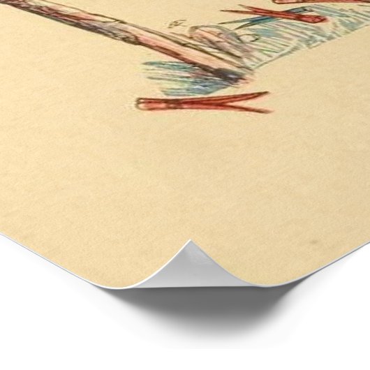 Hübsche Vintage Lady Poster (Ecke)