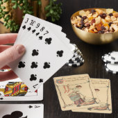 Hübsche Vintage Lady Spielkarten (In Situ)