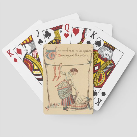 Hübsche Vintage Lady Spielkarten (Rückseite)