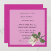 hübsche Vintage Magnolia Blume Rosa Frühlingshochz Einladung (Vorne/Hinten)