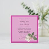 hübsche Vintage Magnolia Blume Rosa Frühlingshochz Einladung (Stehend Vorderseite)