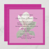 hübsche Vintage Magnolia Blume Rosa Frühlingshochz Einladung (Vorne/Hinten)