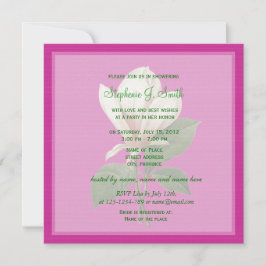 hübsche Vintage Magnolien Blume Rosa Brautparty Einladung