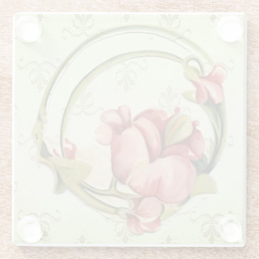 Hübsche Vintage Minze Bläschen Untersetzer (Rückseite)