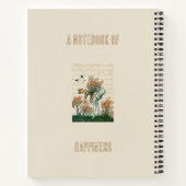 Hübsche Vintage mit Monogramm Natur rustikale brau Notizblock (Rückseite)