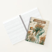 Hübsche Vintage mit Monogramm Natur rustikale brau Notizblock (Innenseite)